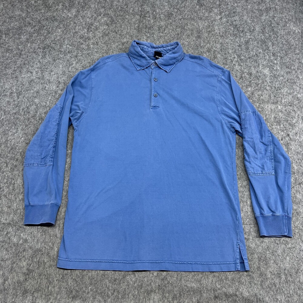 Paul & Shark Polo Shirt Mens Large Blue Long Sleeve Yachting Made In Italy